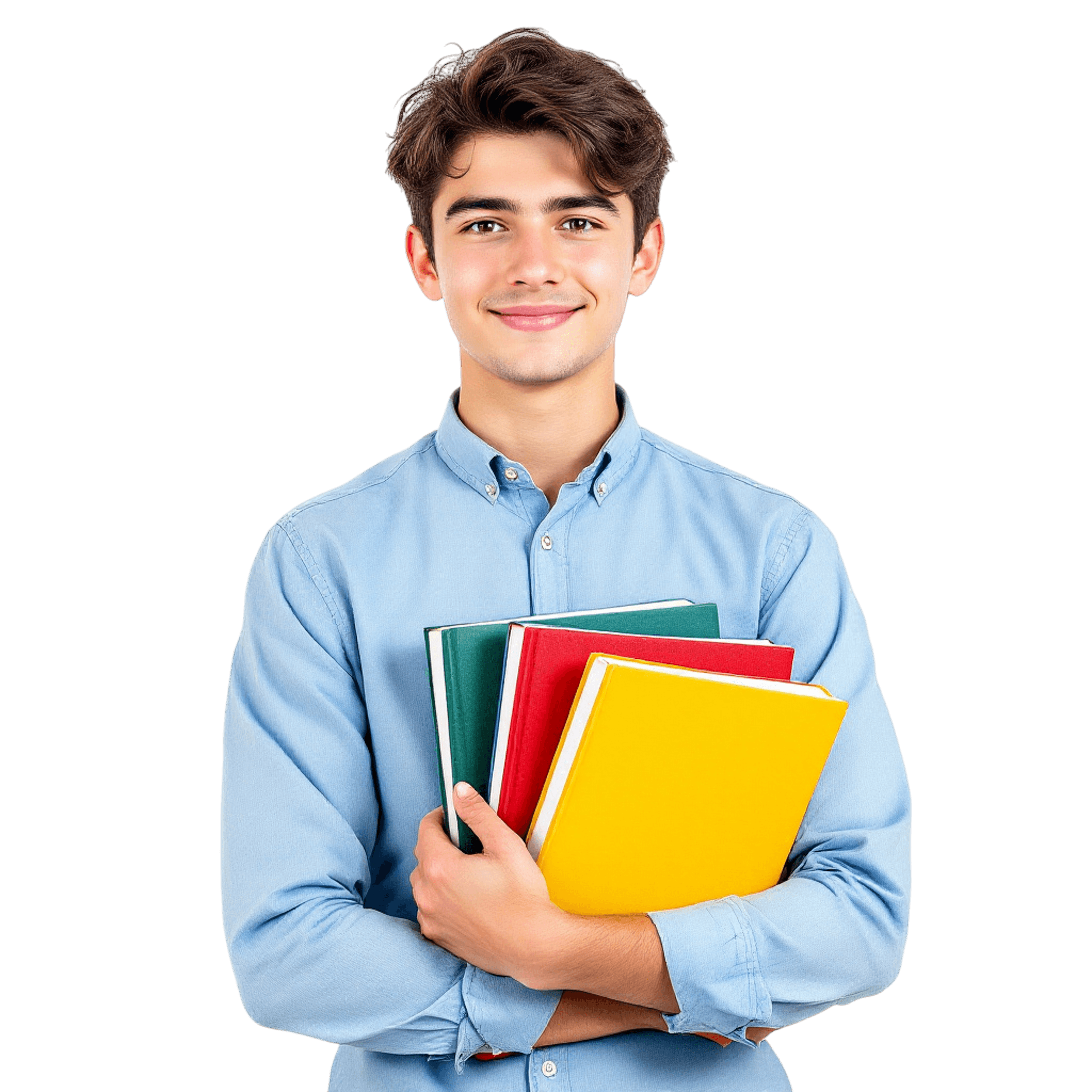 Happy student with tutor